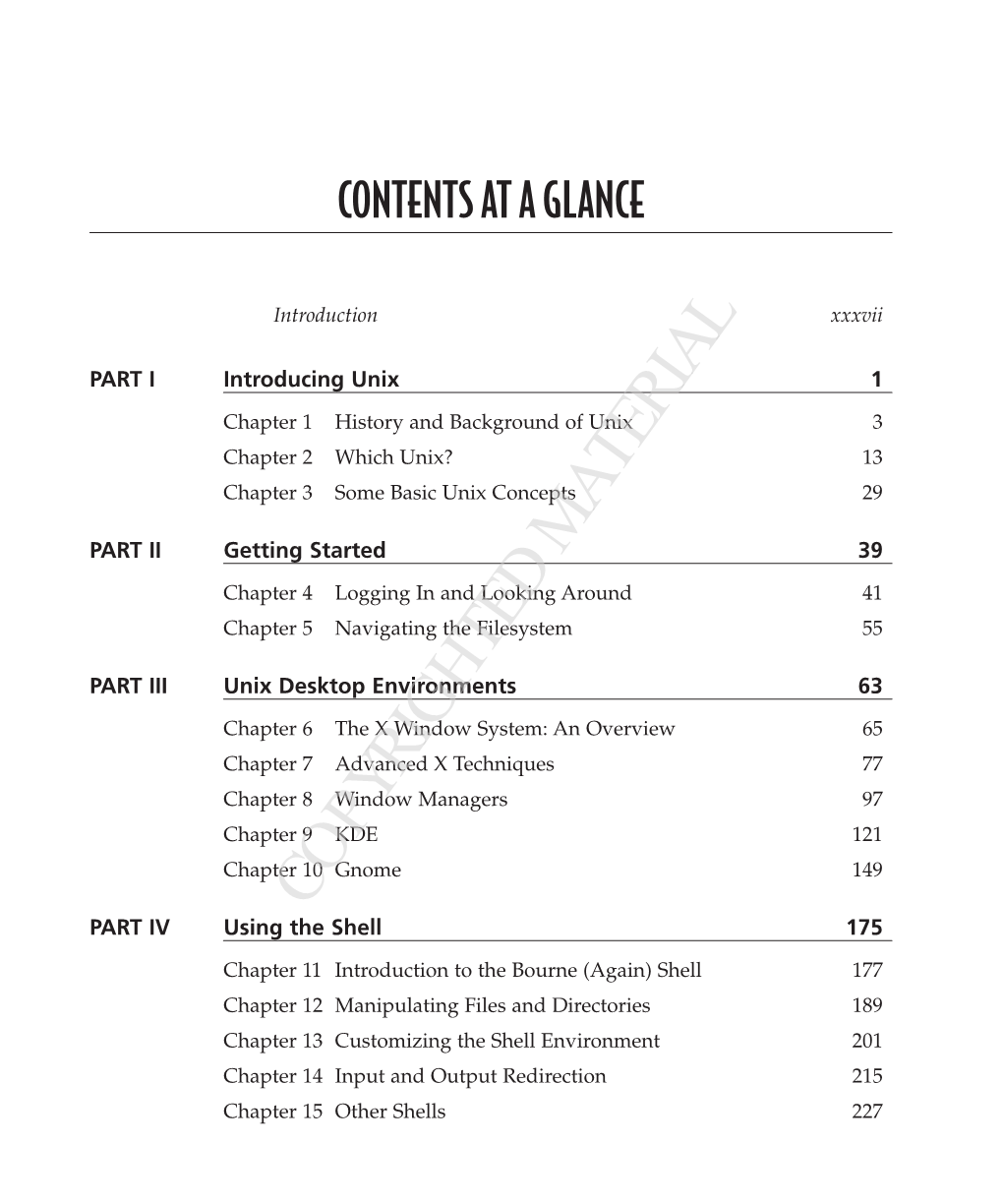 COPYRIGHTED MATERIAL PART IV Using the Shell 175