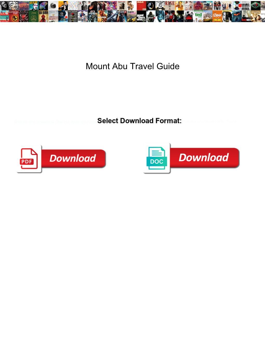 Mount Abu Travel Guide