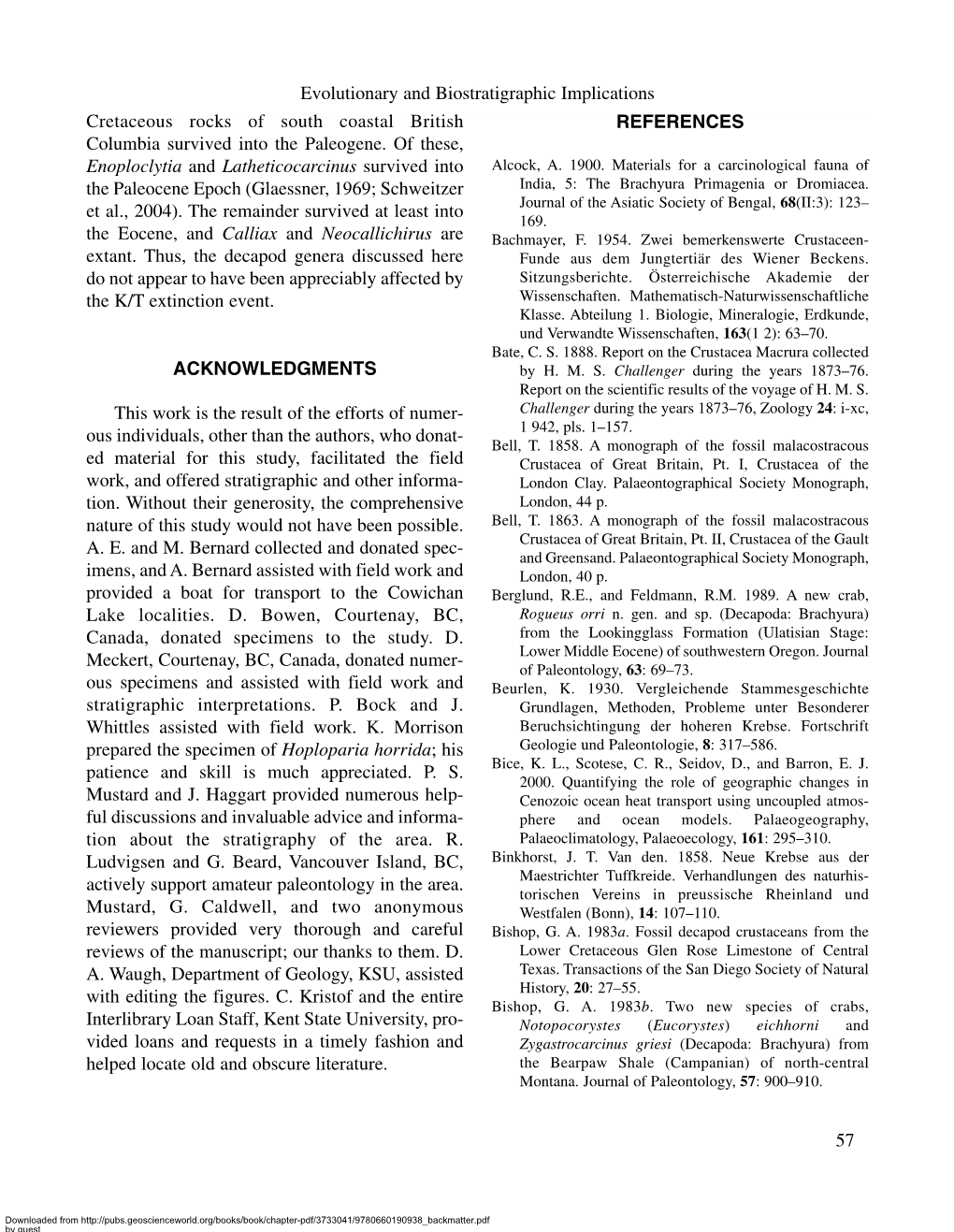 Cretaceous Rocks of South Coastal British REFERENCES Columbia Survived Into the Paleogene