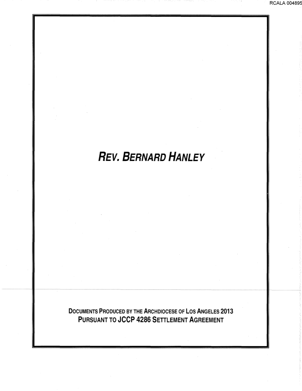 Rev. Bernard Hanley