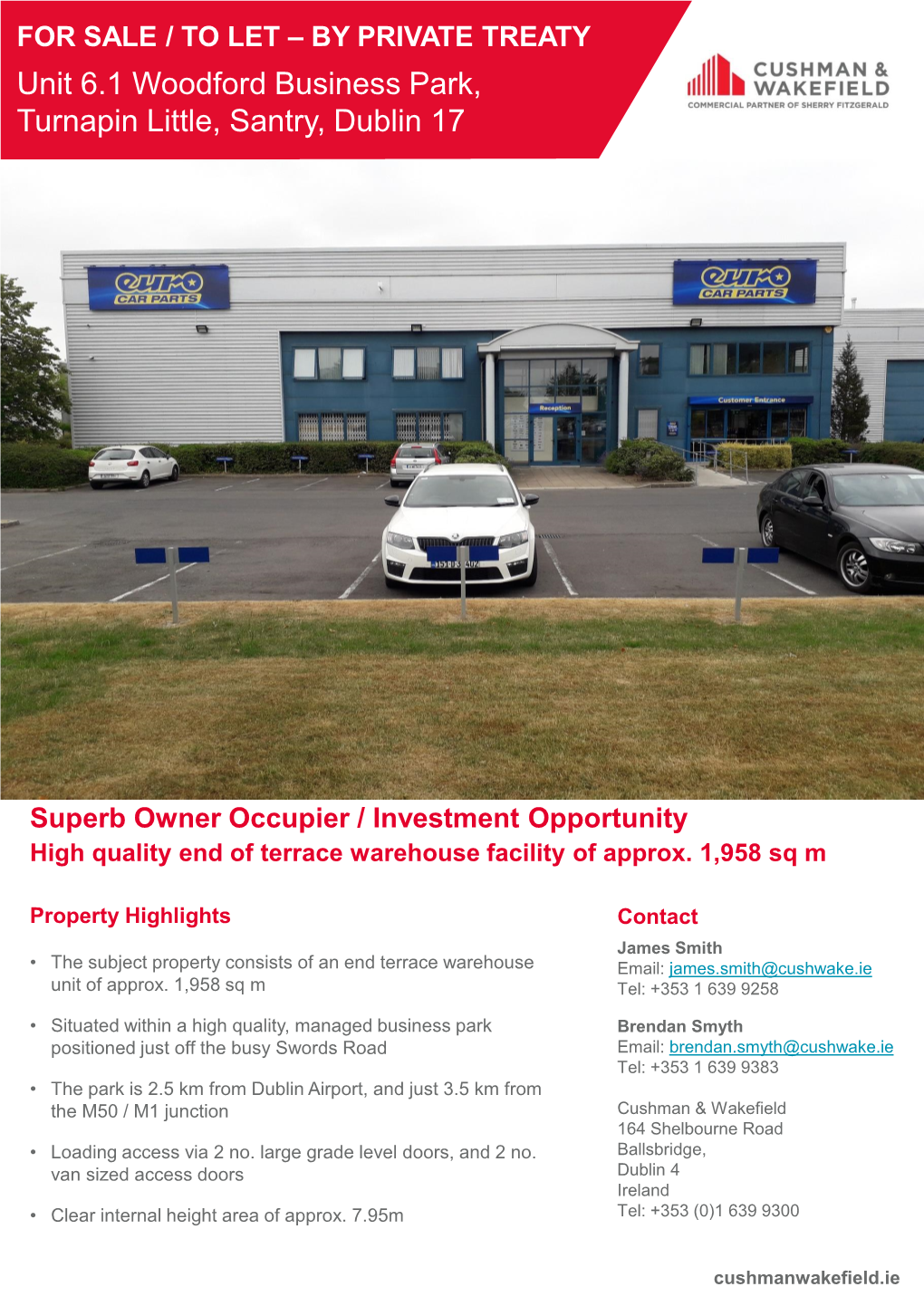 Unit 6.1 Woodford Business Park, Turnapin Little, Santry, Dublin 17