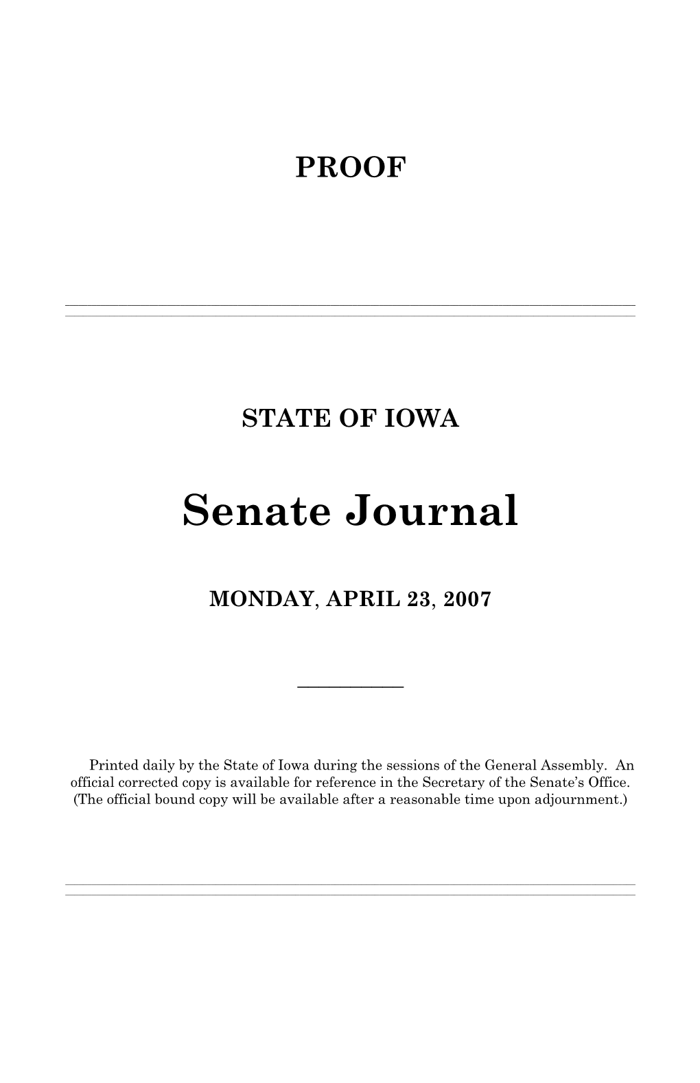 Senate Journal