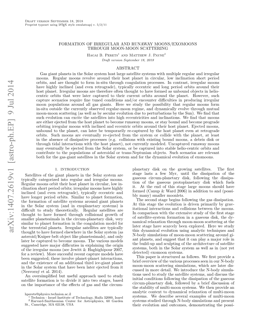 Formation of Irregular and Runaway Moons/Exomoons Through Moon