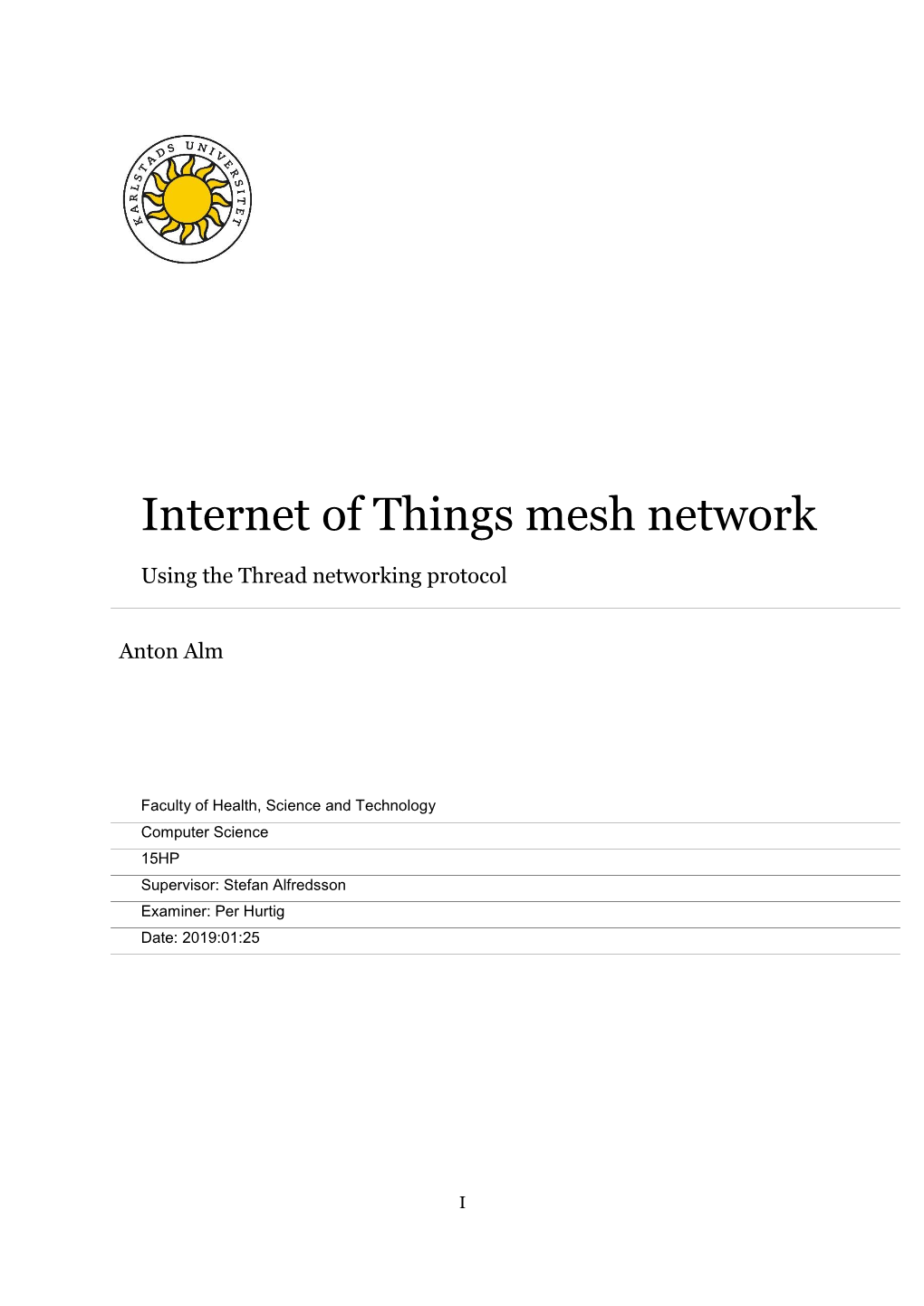 Internet of Things Mesh Network