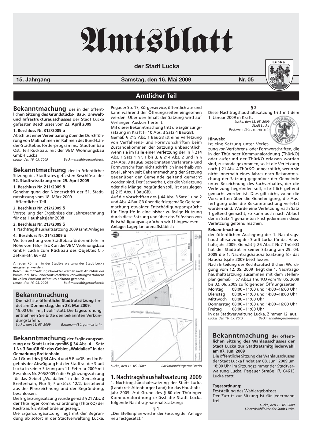 Amtsblatt Der Stadt Lucka