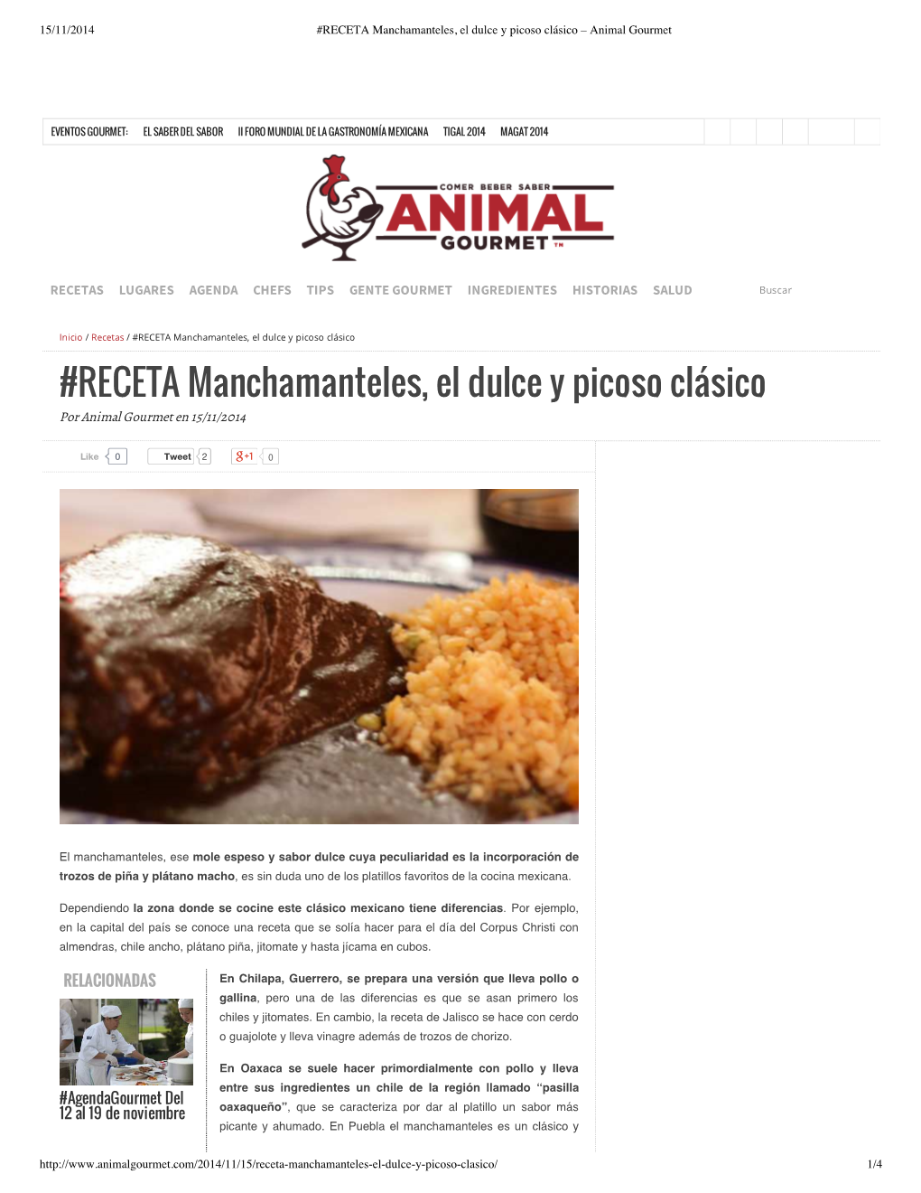 RECETA Manchamanteles, El Dulce Y Picoso Clásico – Animal Gourmet