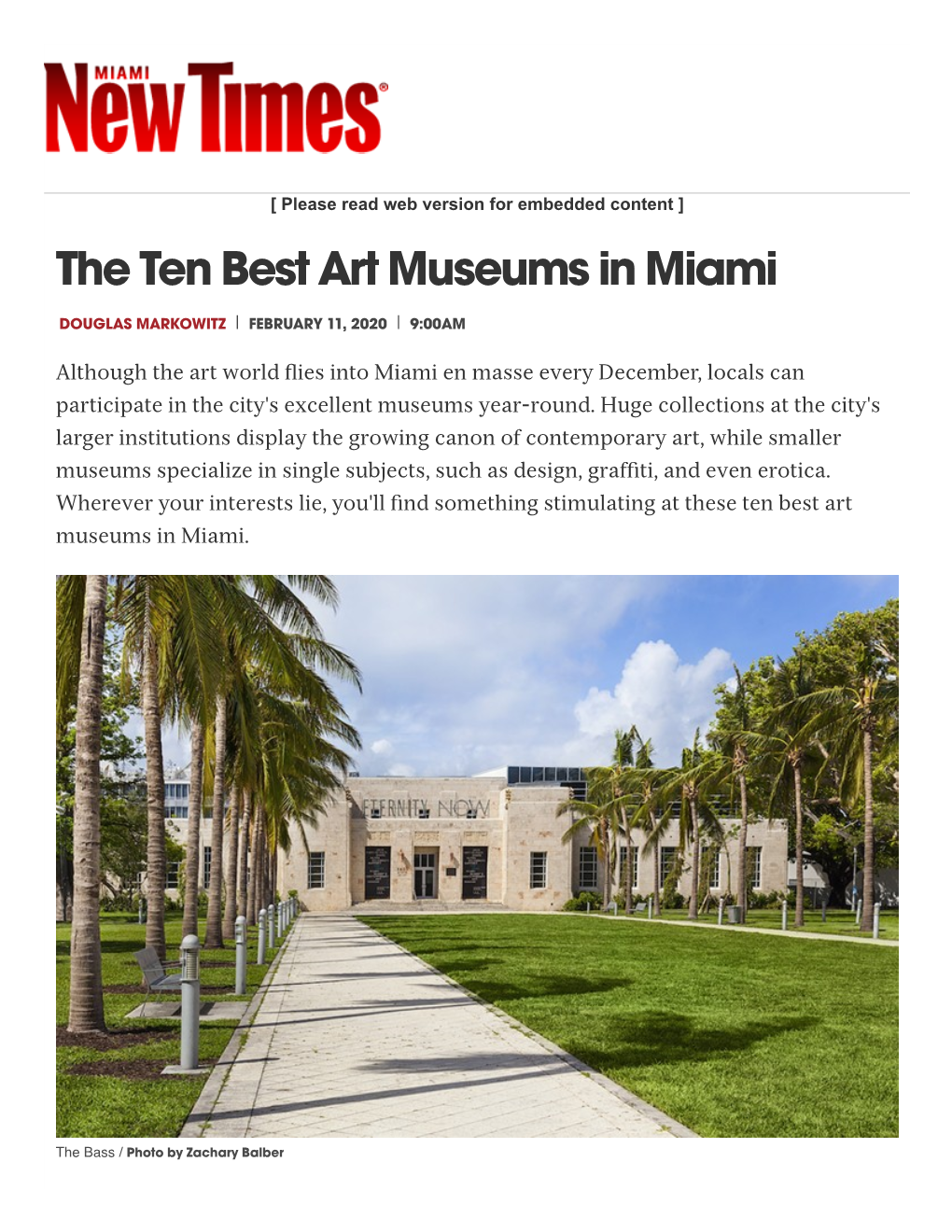 The Ten Best Art Museums in Miami