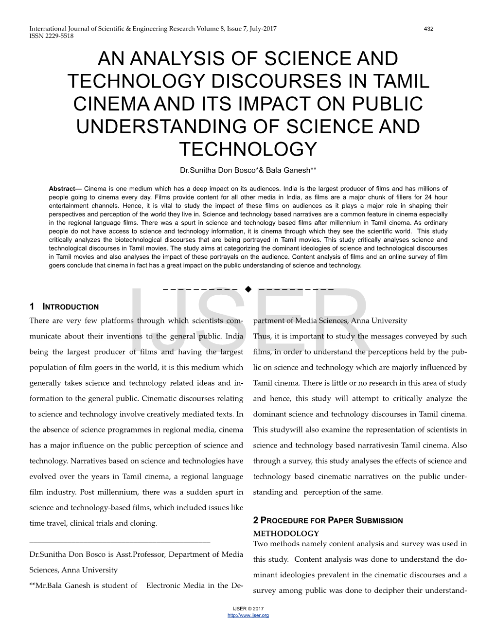 An Analysis of Science and Technology Discourses In