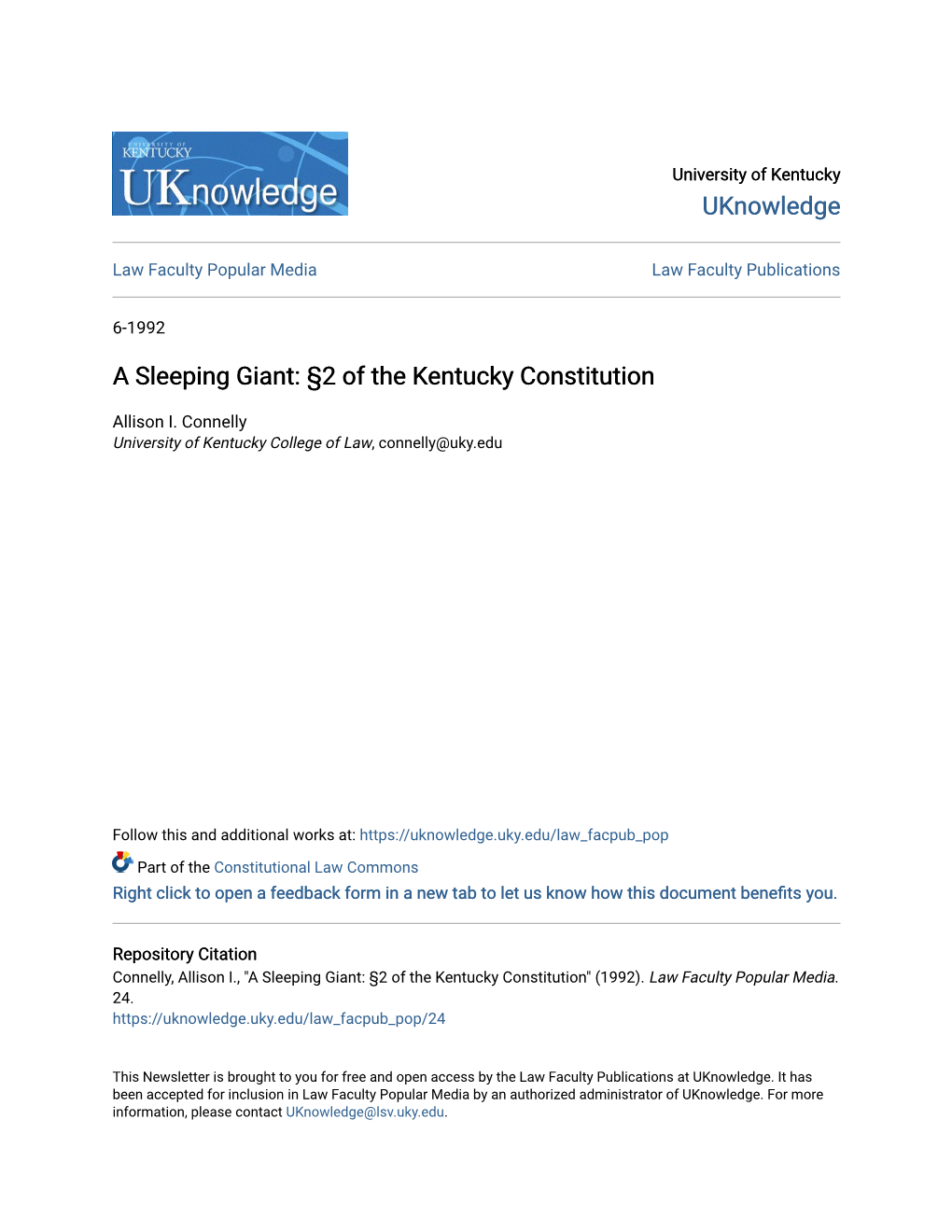 2 of the Kentucky Constitution