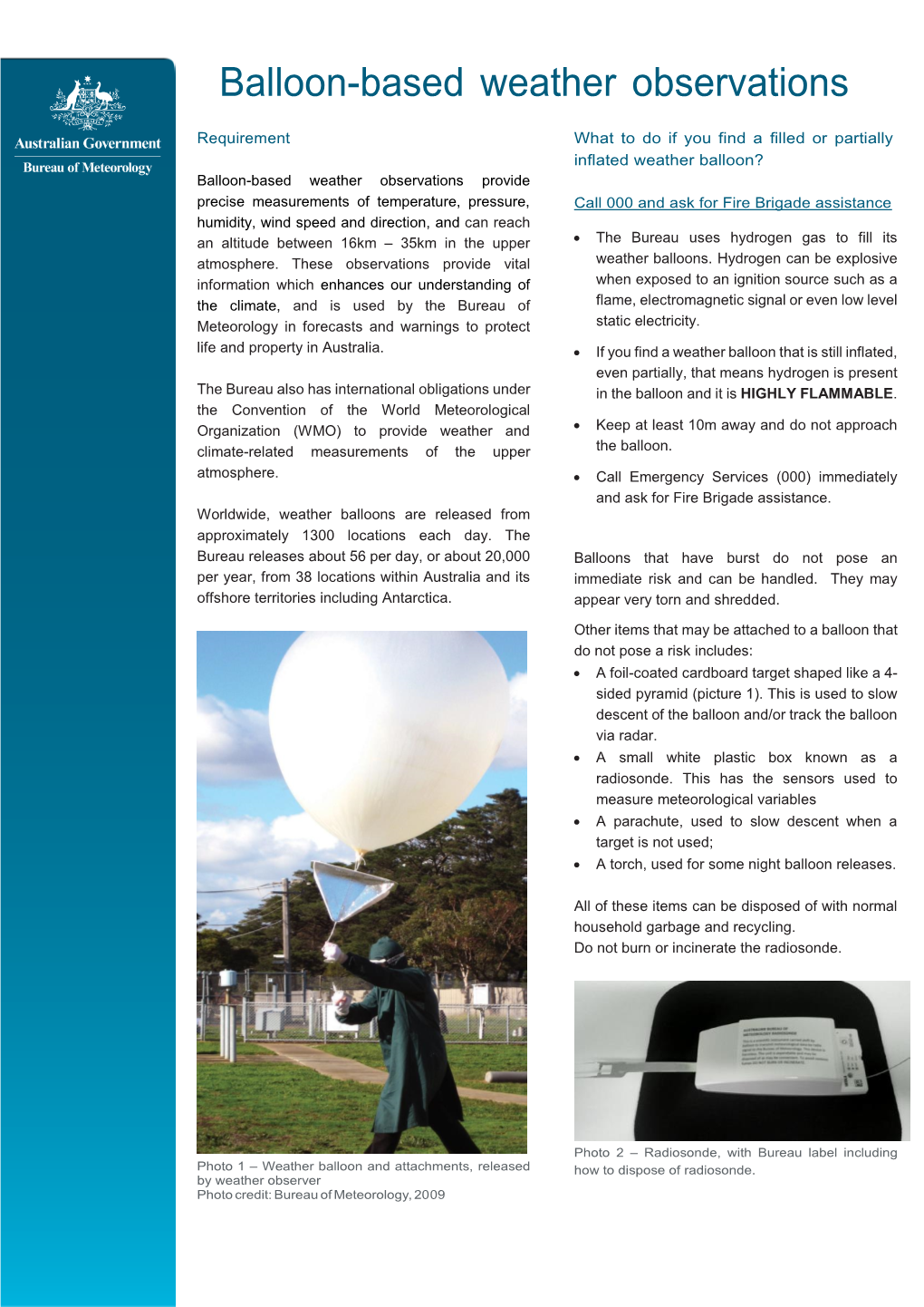 Balloon-Based Weather Observations