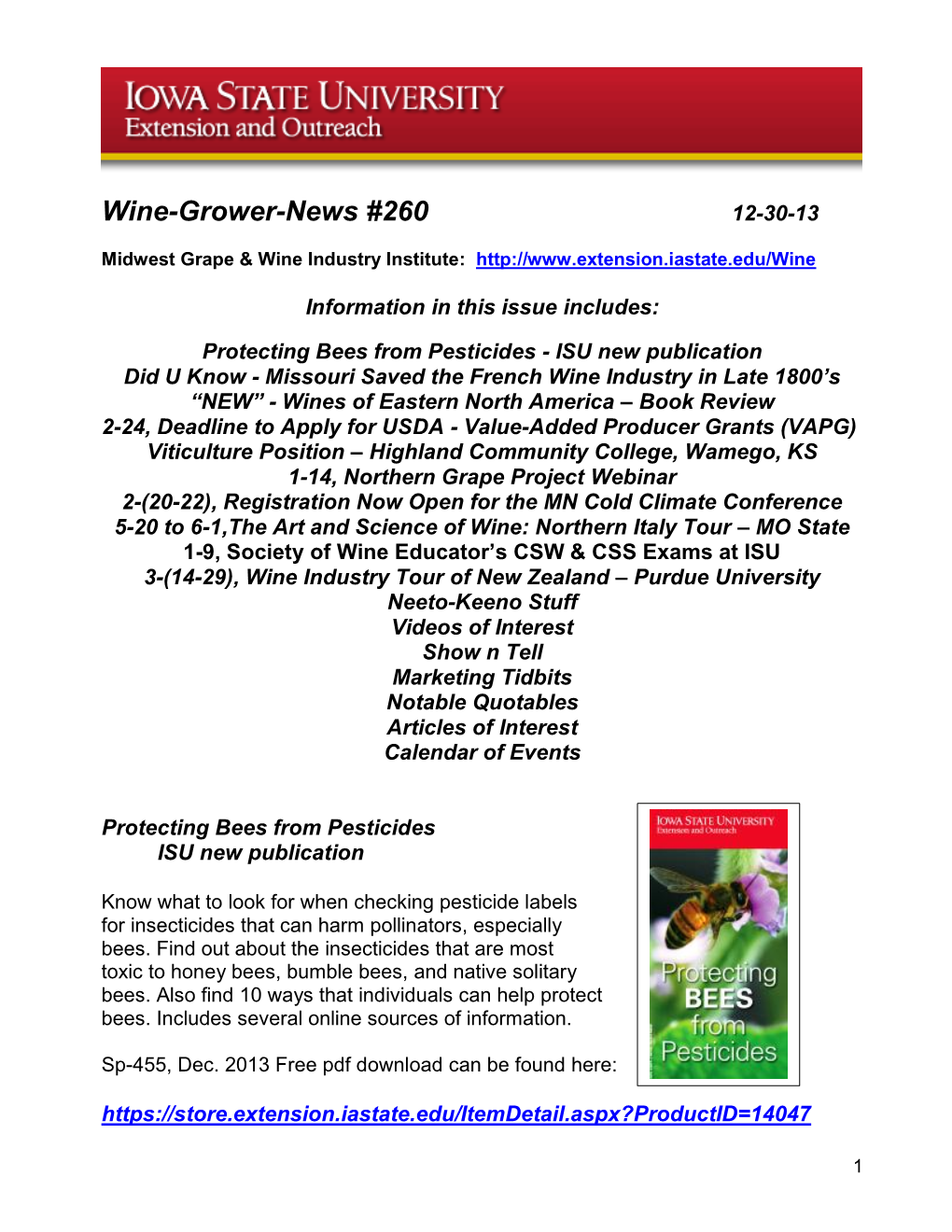 Wine-Grower-News #260 12-30-13