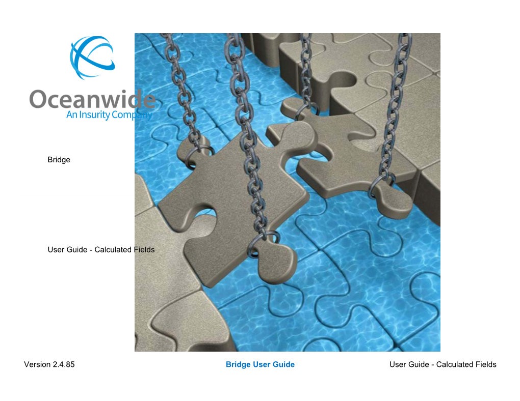 Bridge User Guide - Calculated Fields