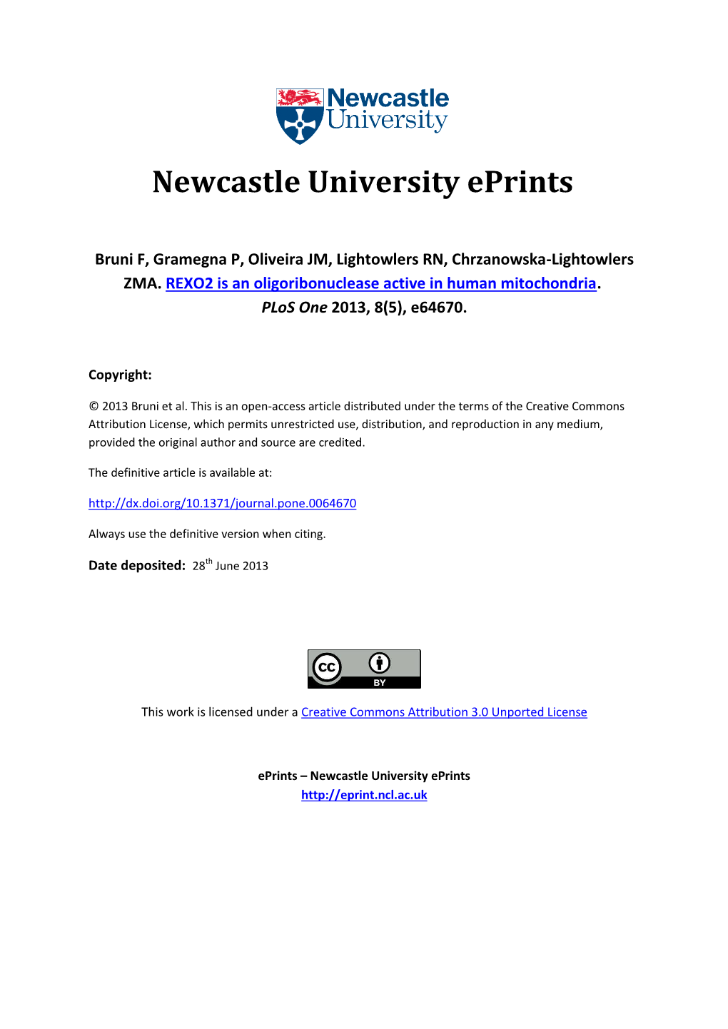 Newcastle University Eprints