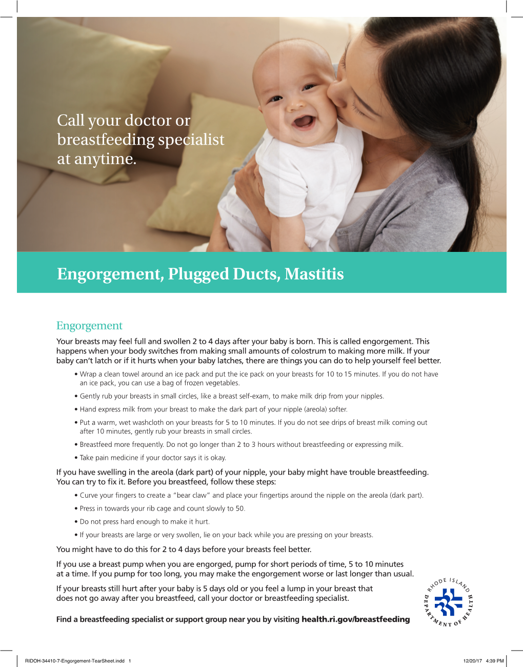 Engorgement, Plugged Ducts, Mastitis