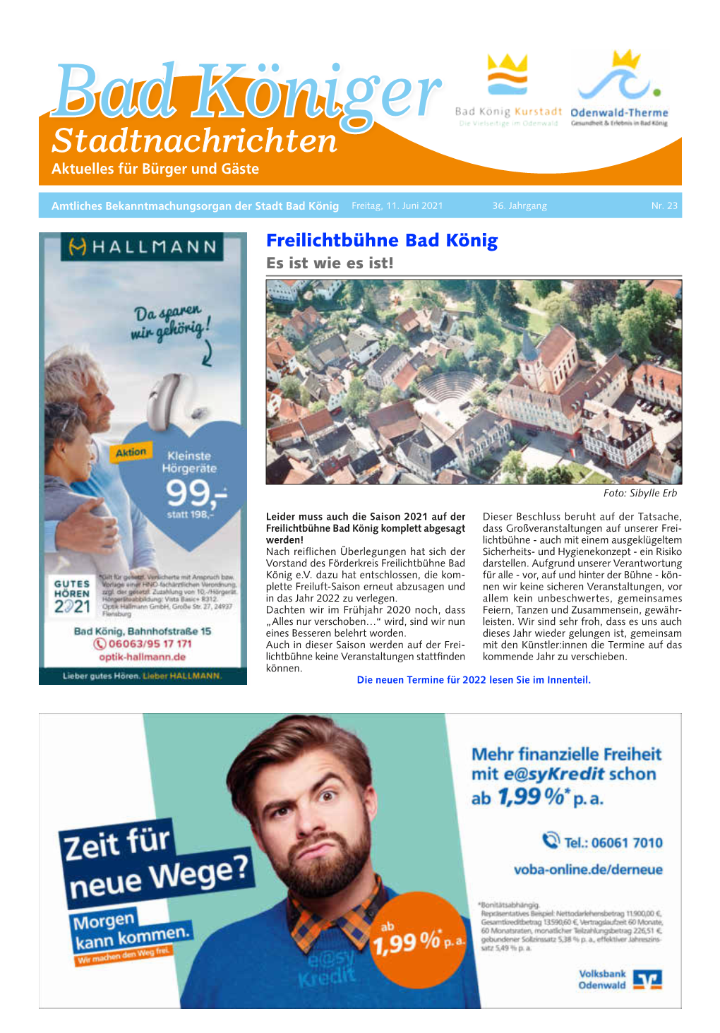 Bad Königer Stadtnachrichten Und Badeblatt 2021-23