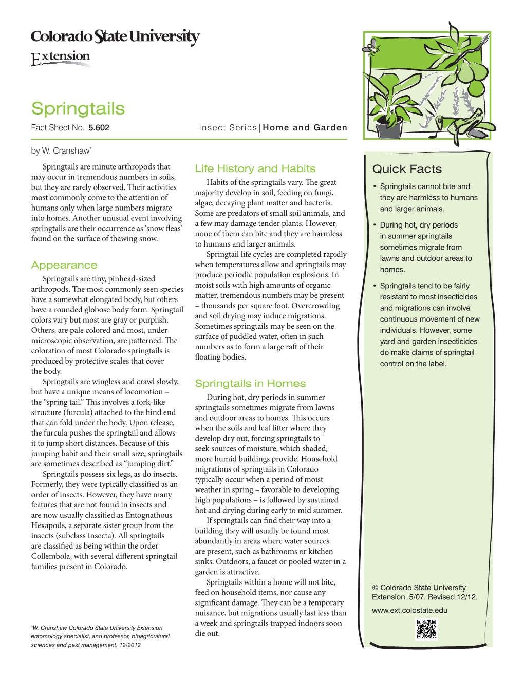 Springtails Fact Sheet No