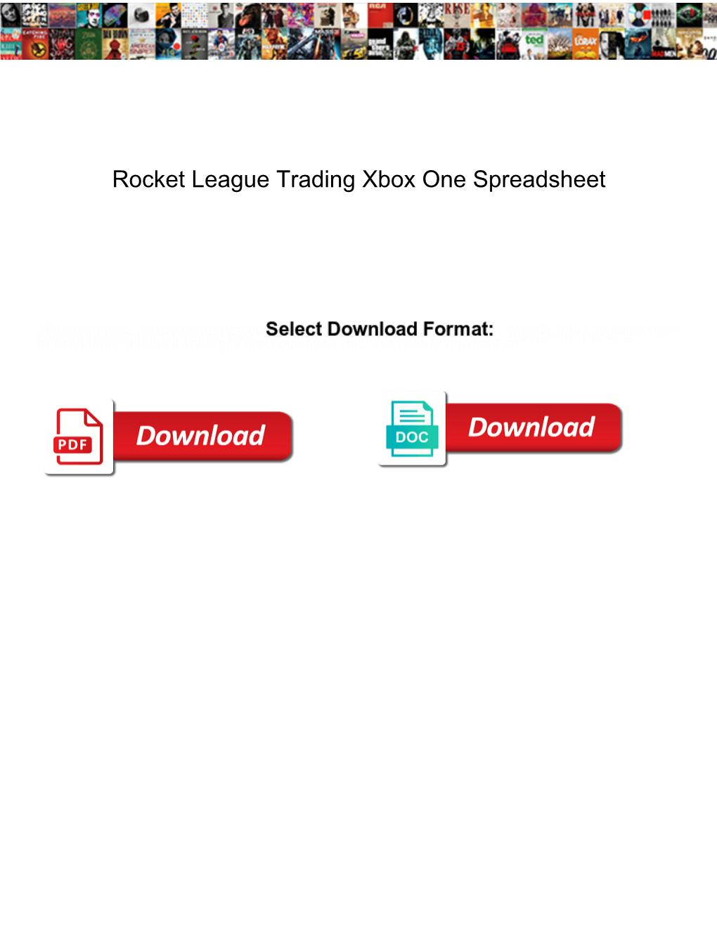 Rocket League Trading Xbox One Spreadsheet