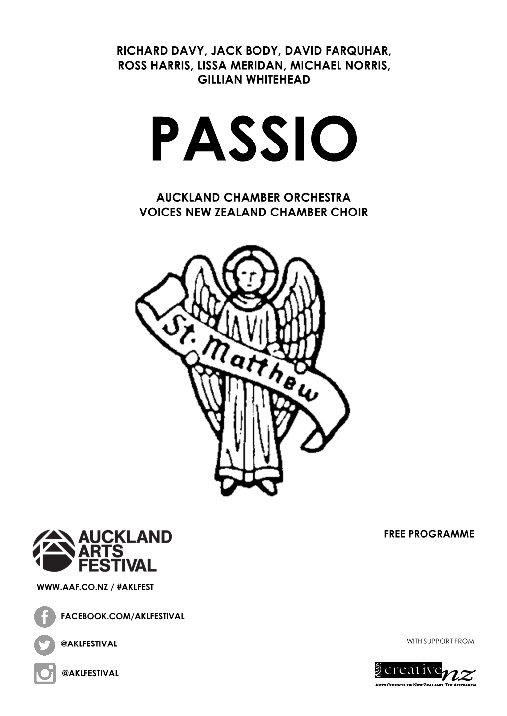 Auckland Chamber Orchestra Voices New Zealand Chamber Choir