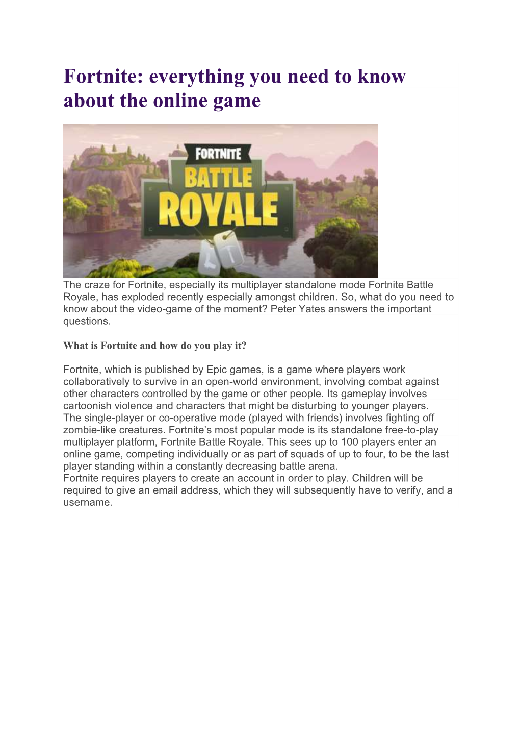 Fortnite: Everything You Need to Know About the Online Game