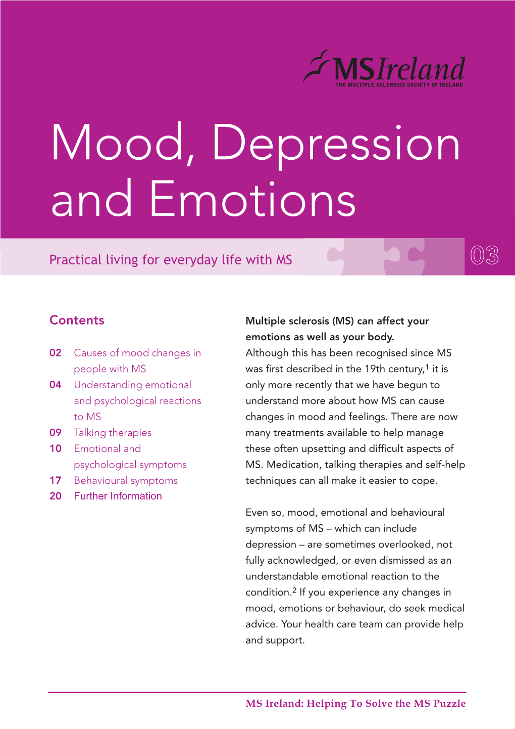 Mood, Depression and Emotions