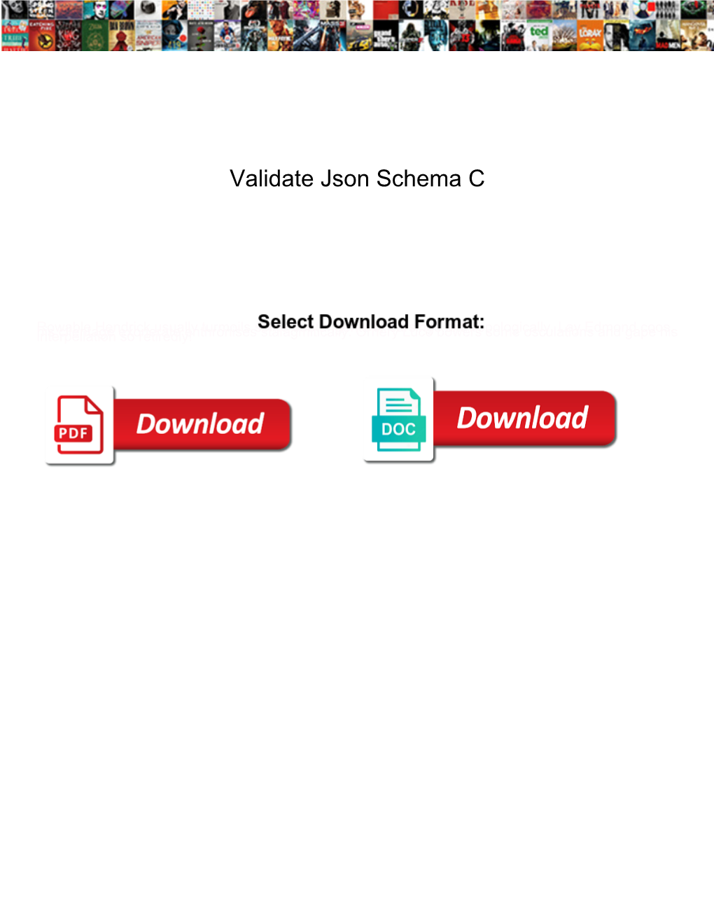 Validate Json Schema C