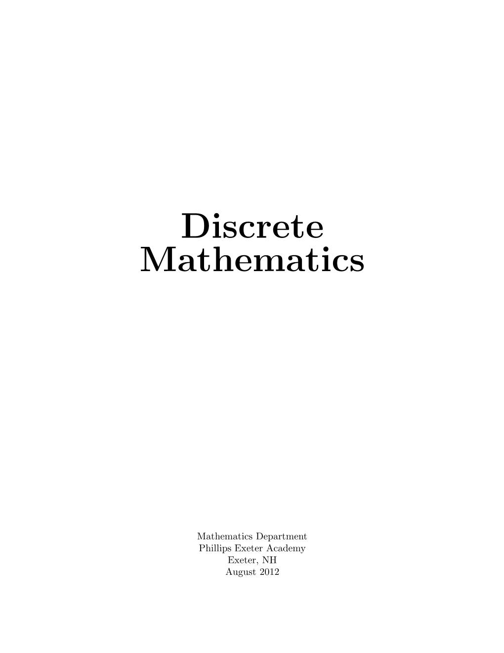 Discrete Mathematics