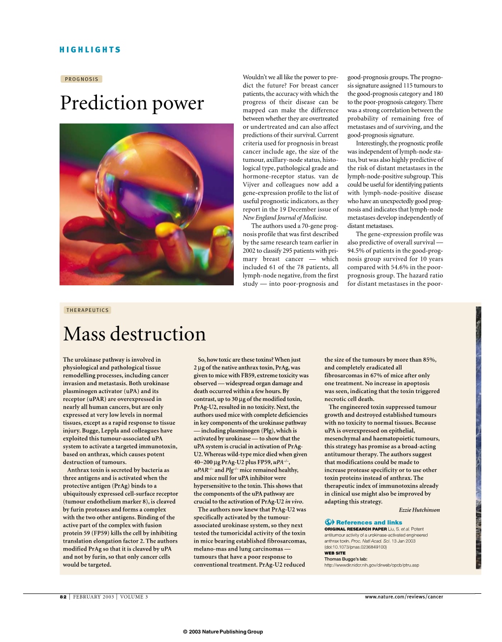 Mass Destruction Prediction Power