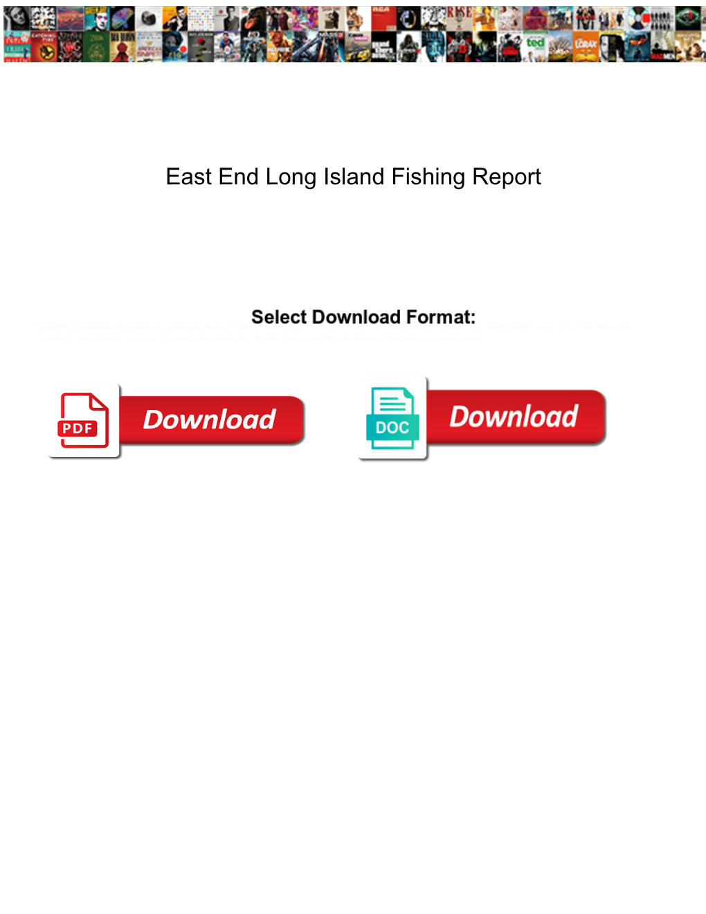 East End Long Island Fishing Report