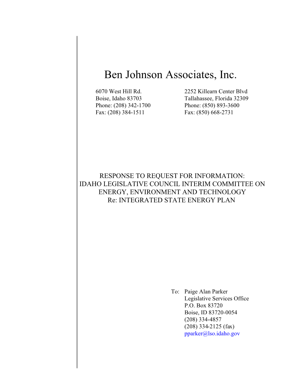 Ben Johnson Associates, Inc