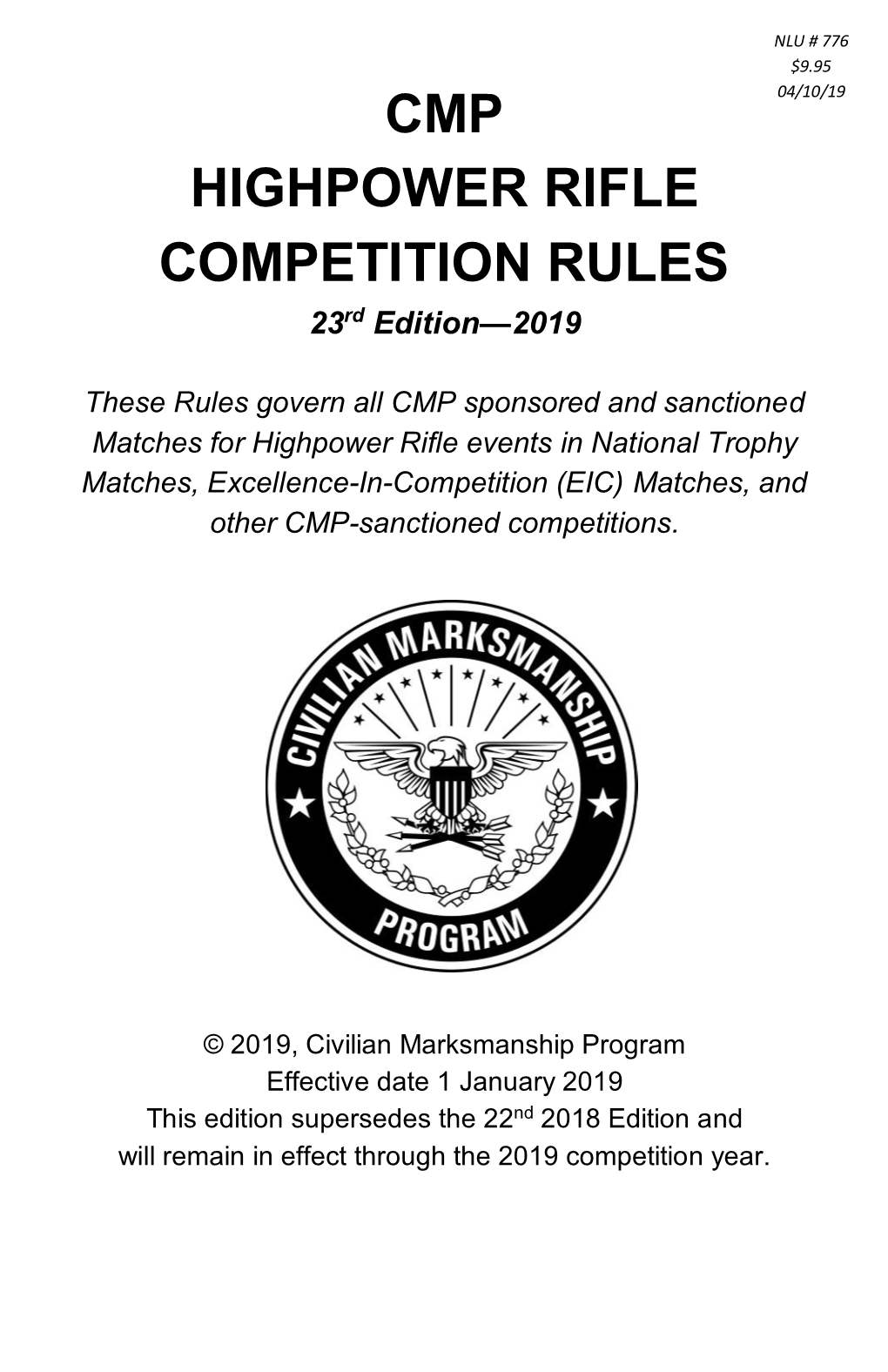 Cmp Highpower Rifle Competition Rules