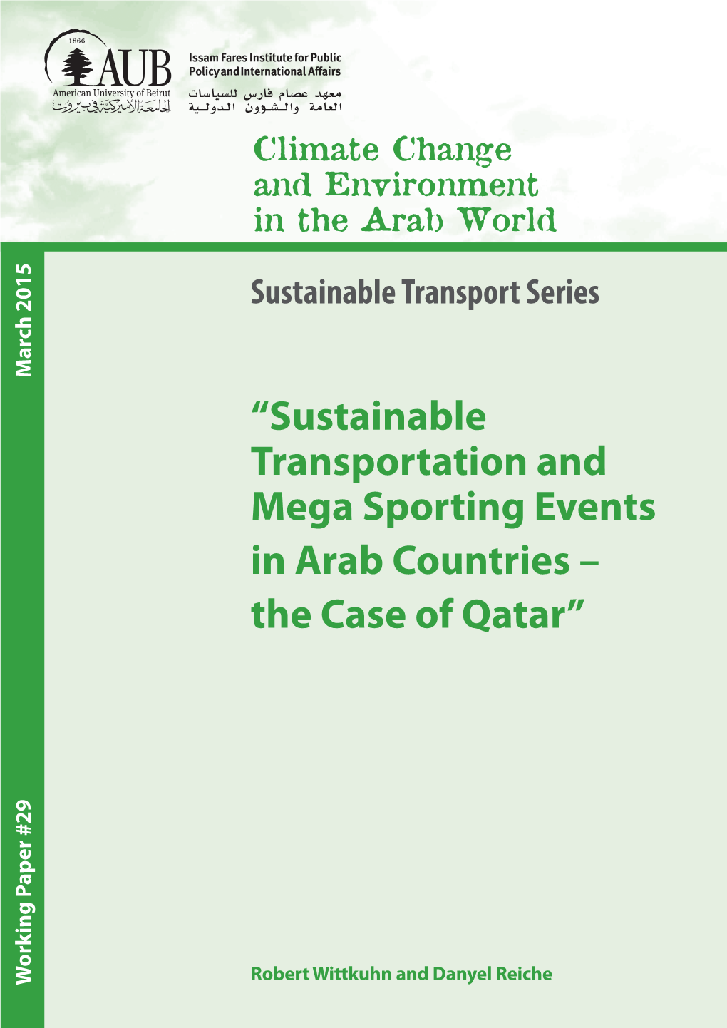 Sustainable Transportation and Mega Sporting Events In