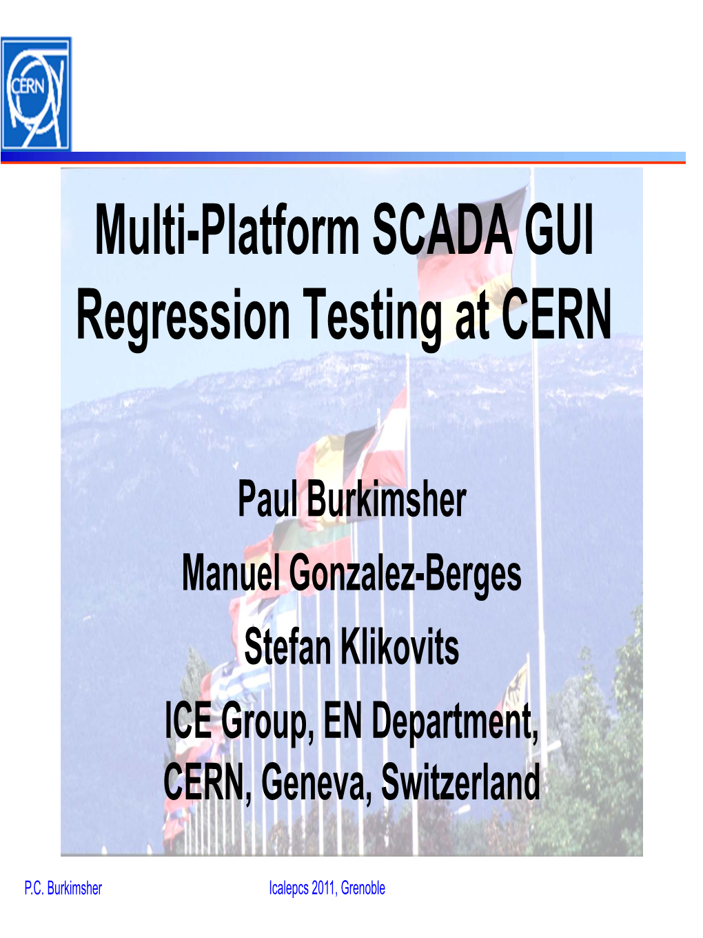 Multi-Platform SCADA GUI Regression Testing at CERN