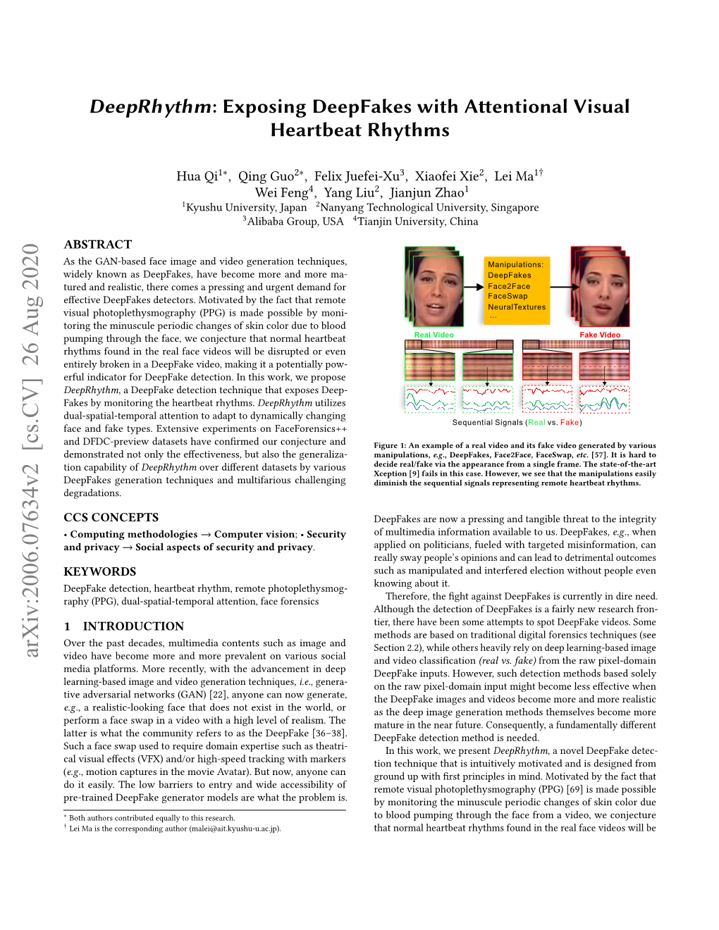 Exposing Deepfakes with Attentional Visual Heartbeat Rhythms