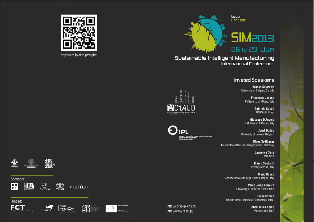 SIM 2013 Secratariat: the Pick-Up Point Will Be the Hotel Fenix Lisboa