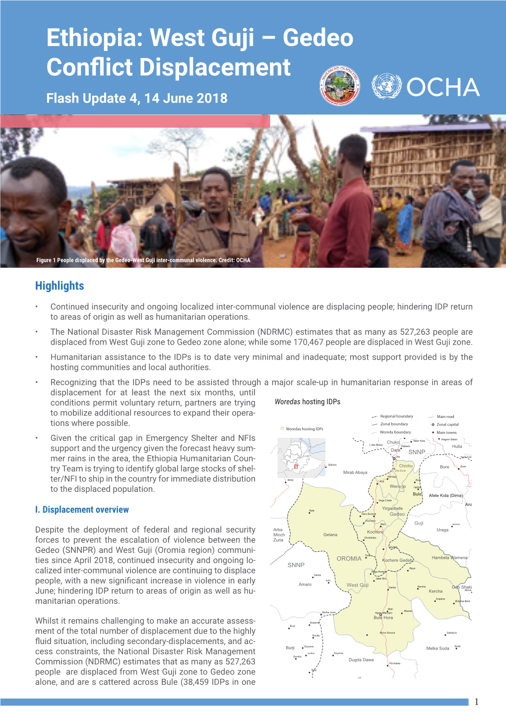 West Guji – Gedeo Conflict Displacement Flash Update 4, 14 June 2018