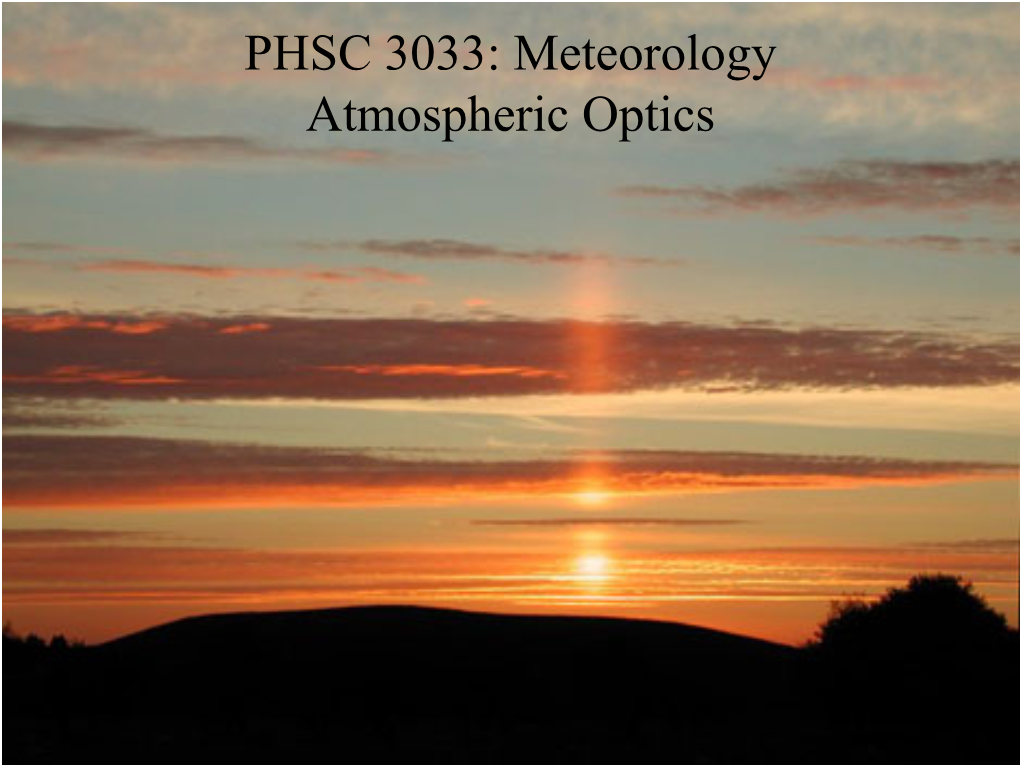 Atmospheric Optics