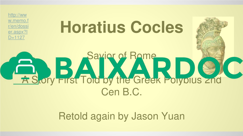 Horatius Cocles D=1127