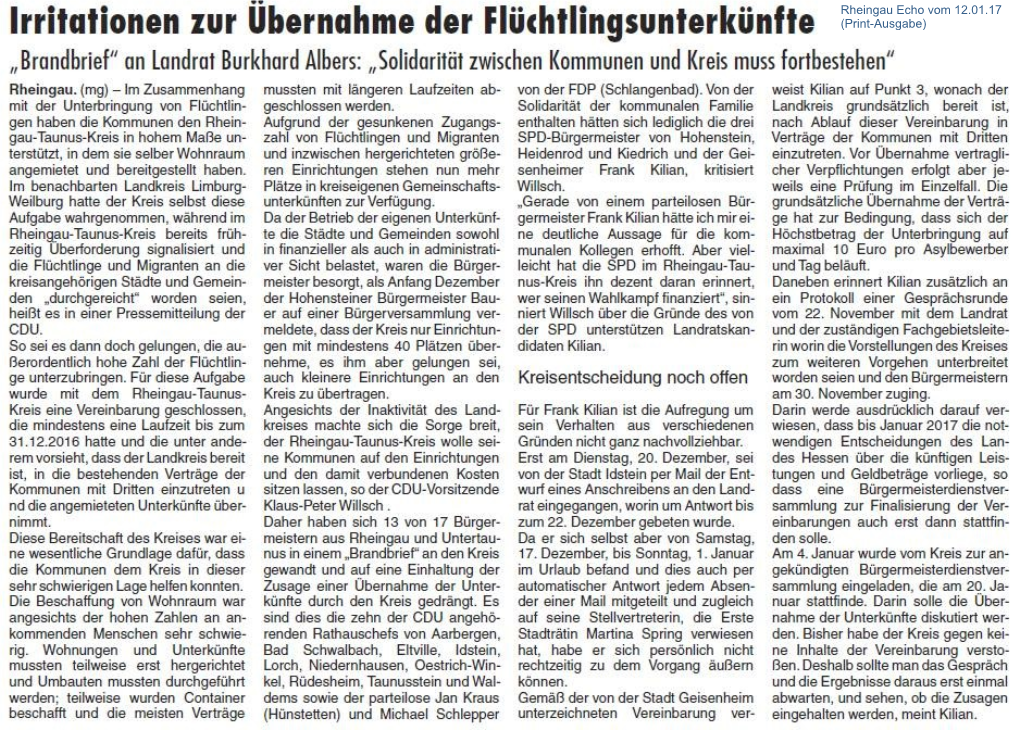 Wie Das Rheingau Echo Den CDU-Vorsitzenden Klaus-Peter