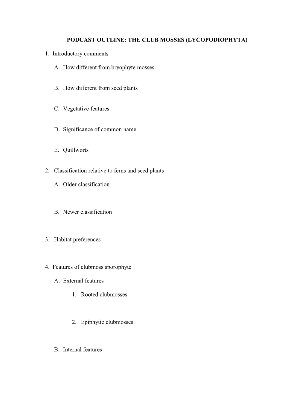 Introduction to the Tracheophytes