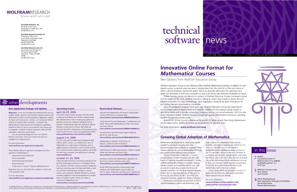 Technical Software News