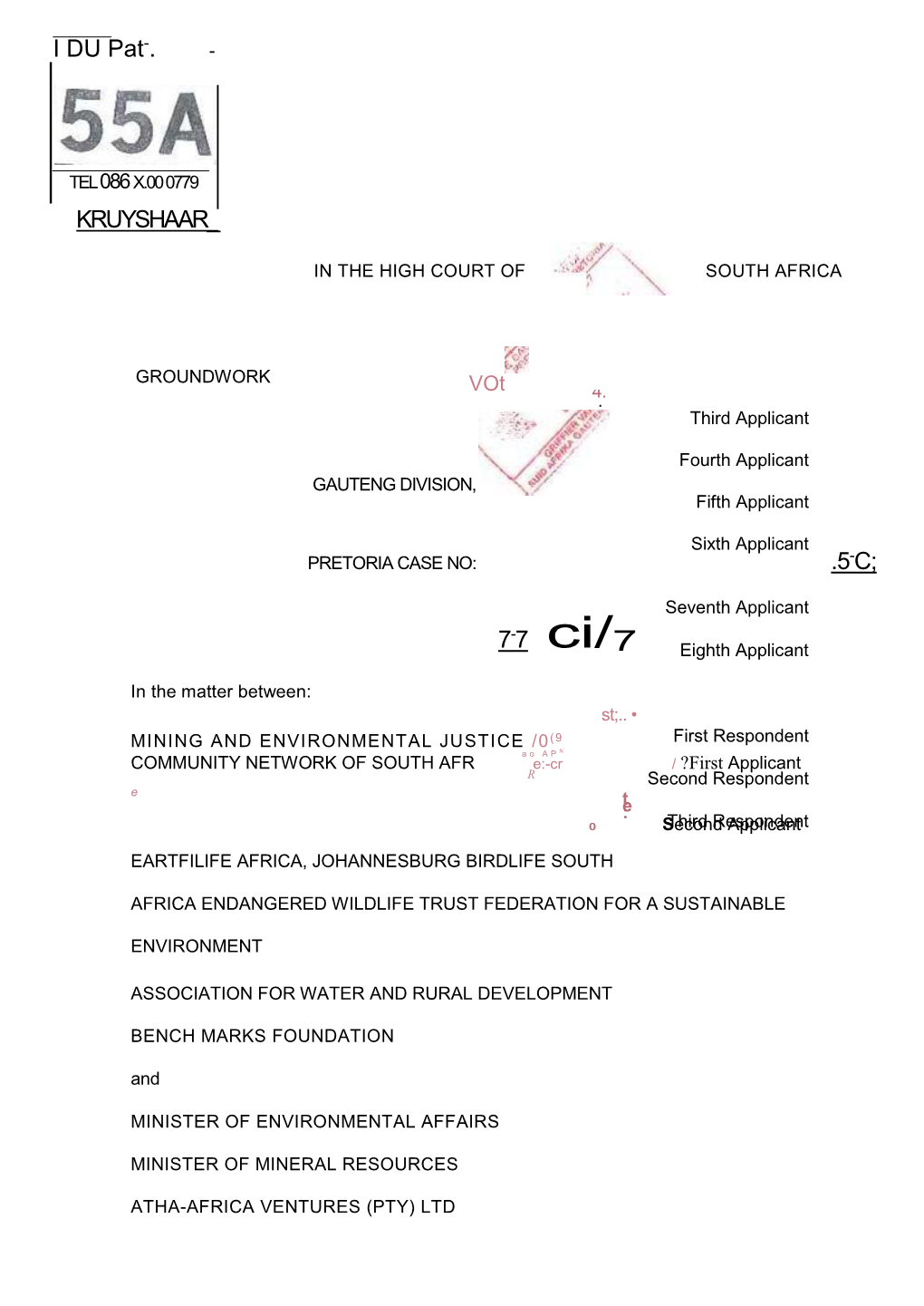 Judicial Review Application