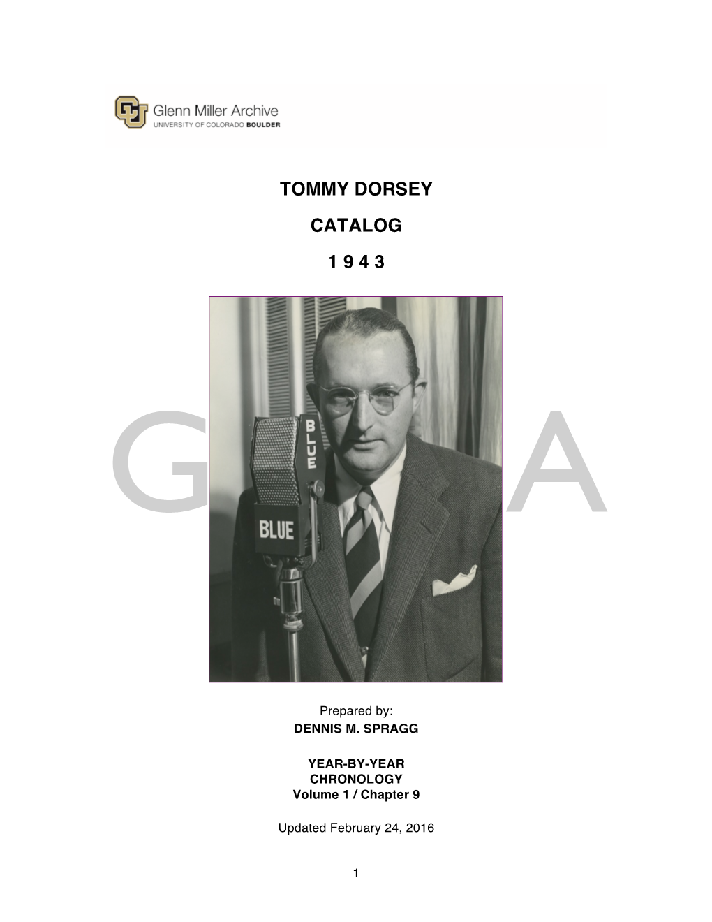 Tommy Dorsey Catalog 1 9