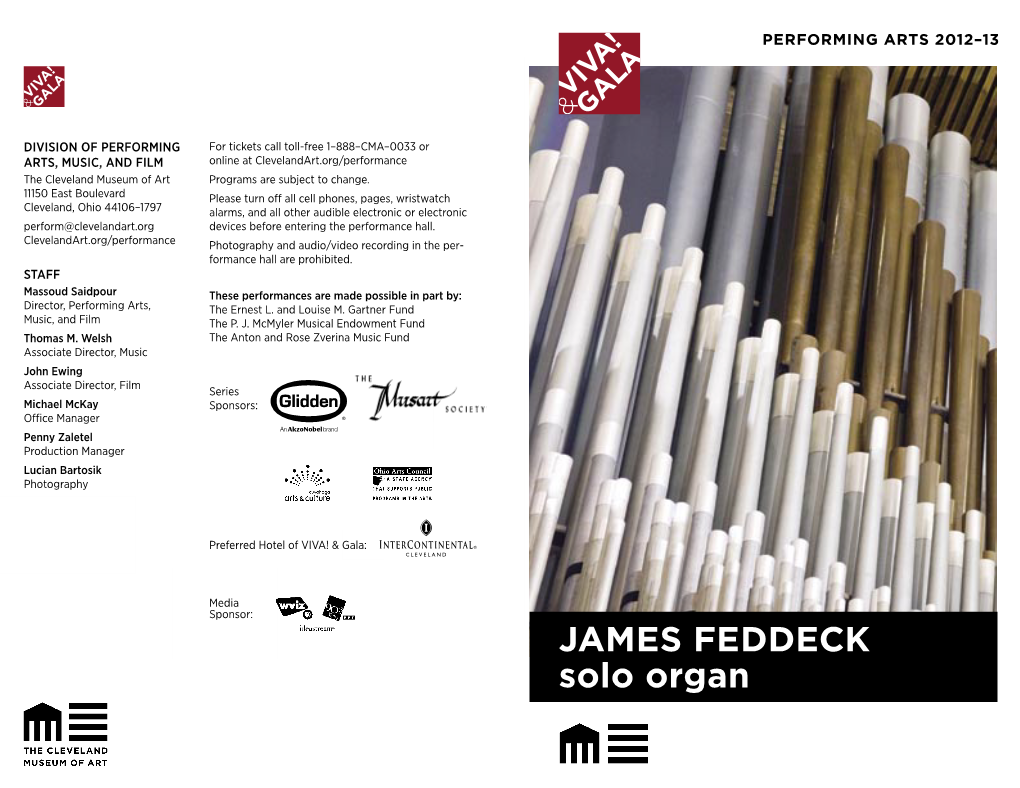 James Feddeck Solo Organ