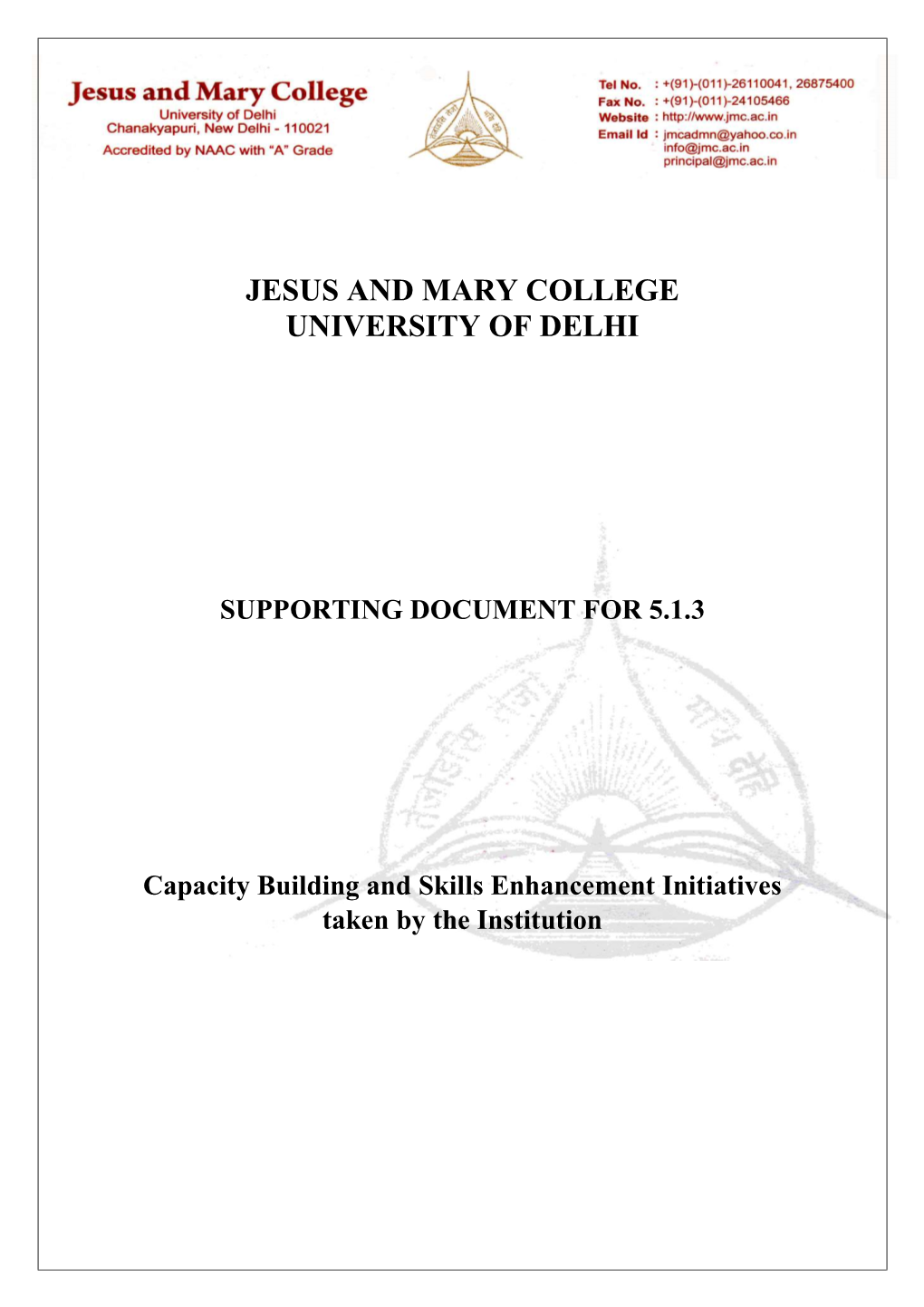 Jesus and Mary College University of Delhi