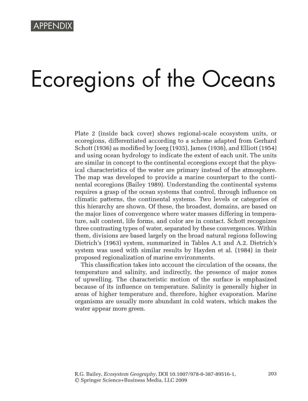 Ecoregions of the Oceans