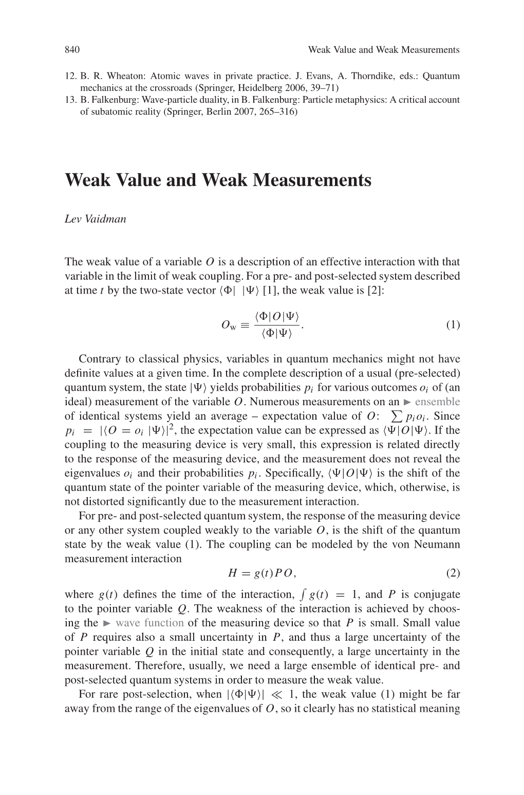 Weak Value and Weak Measurements