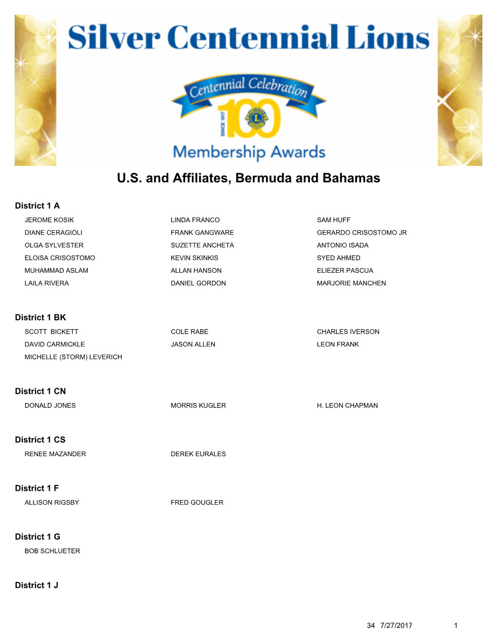 US and Affiliates, Bermuda and Bahamas