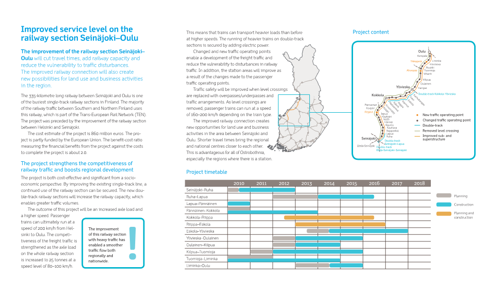 Improved Service Level on the Railway Section Seinäjoki–Oulu