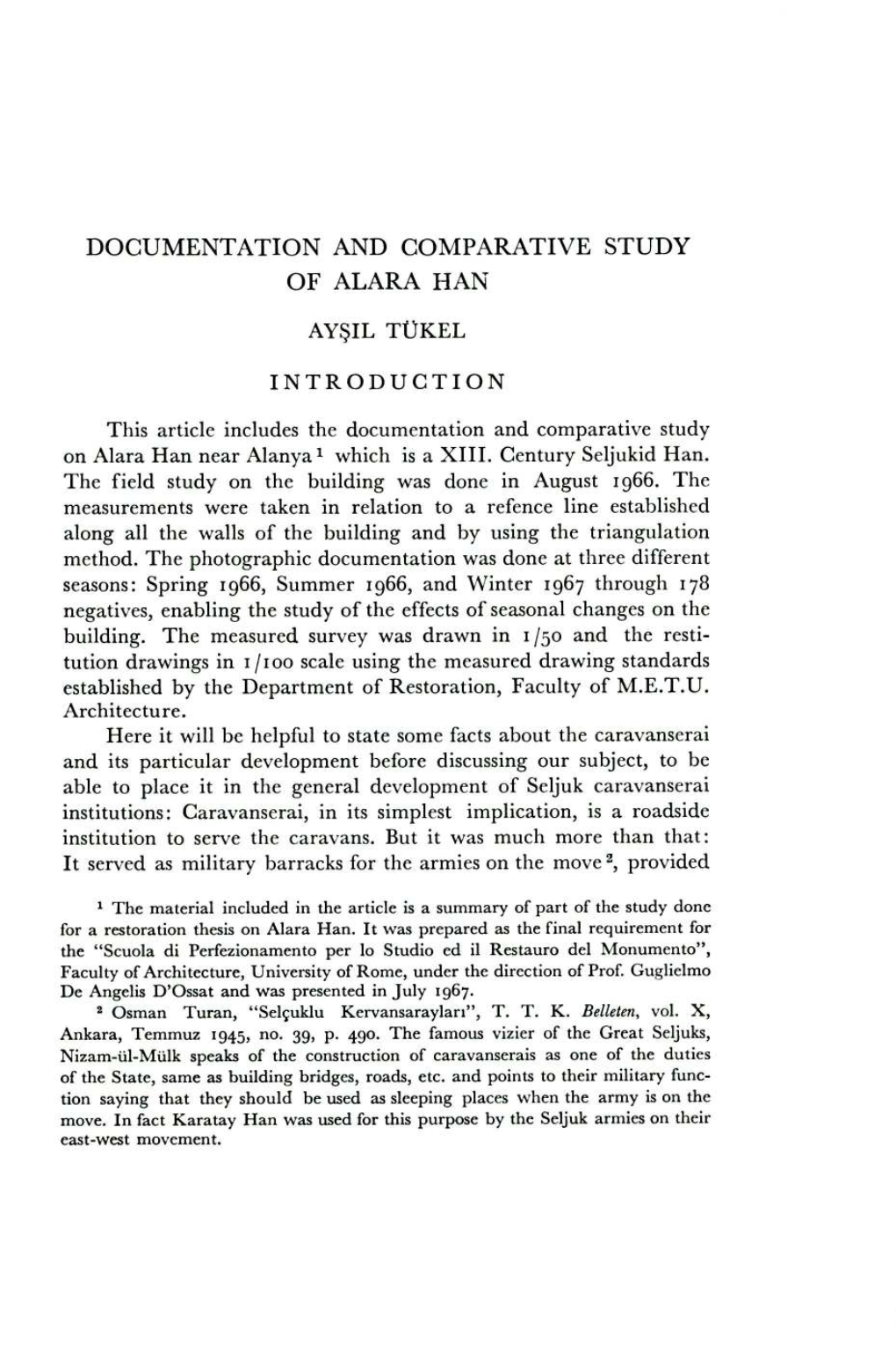 Documentation and Comparative Study of Alara Han