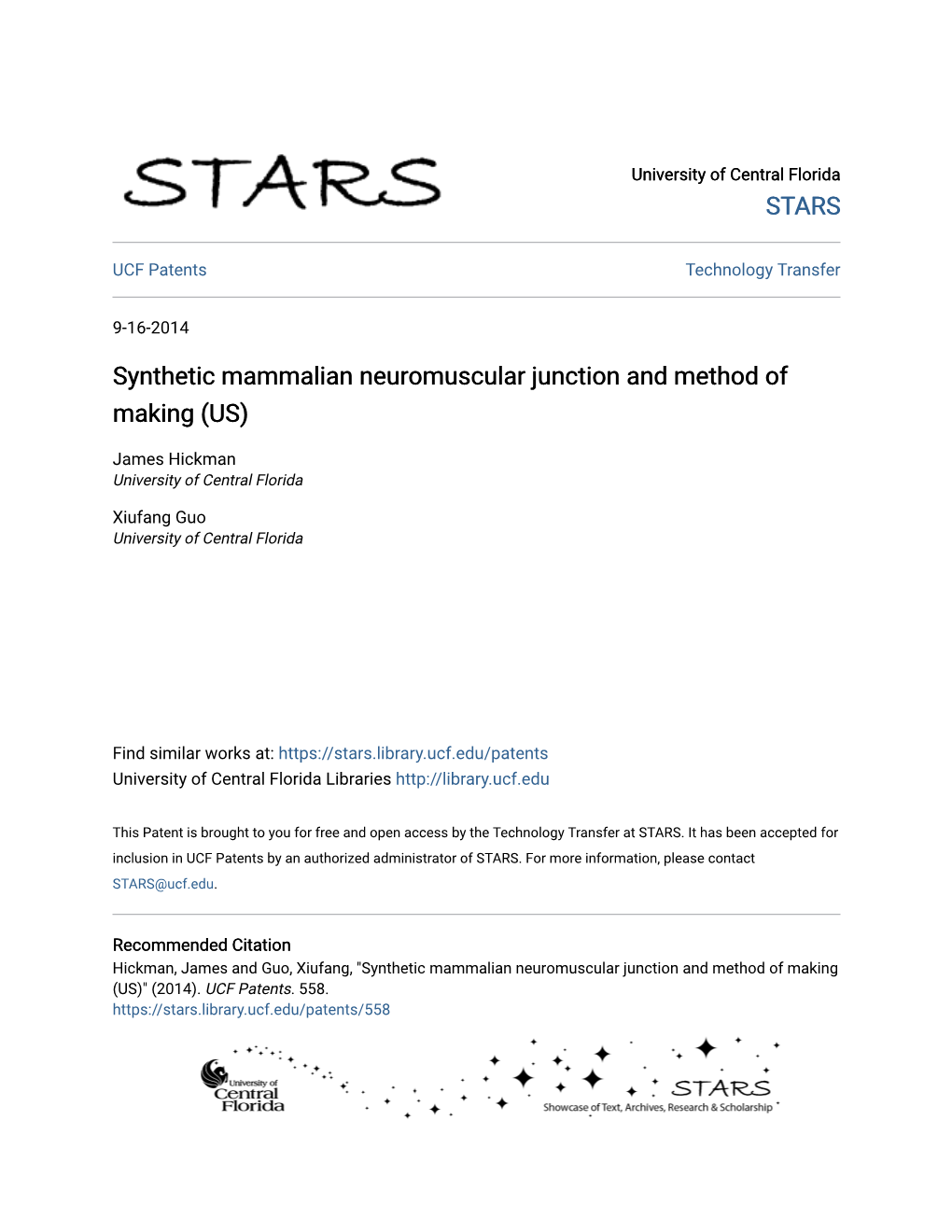 Synthetic Mammalian Neuromuscular Junction and Method of Making (US)